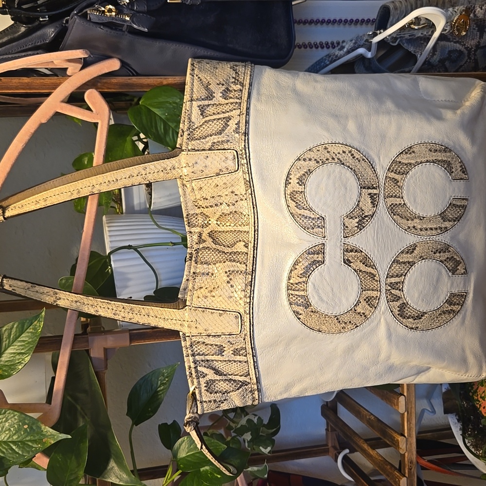 Coach Snackprint And Cream Tote